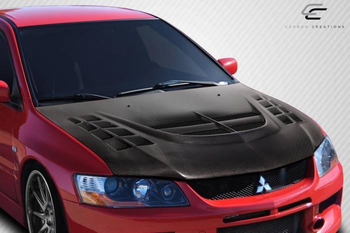 Mitsubishi Evolution VT-X Carbon Fiber Creations Body Kit- Hood 114016 thumbnail 2