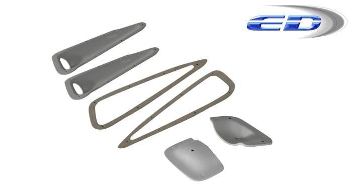 BMW X6 AF-1 Overstock (GFK) Hood Vents 107558 thumbnail 4
