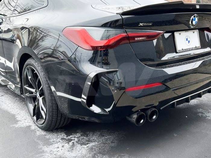 BMW G22 G23 Rear Carbon Fiber Bumper Trims bmwg22019