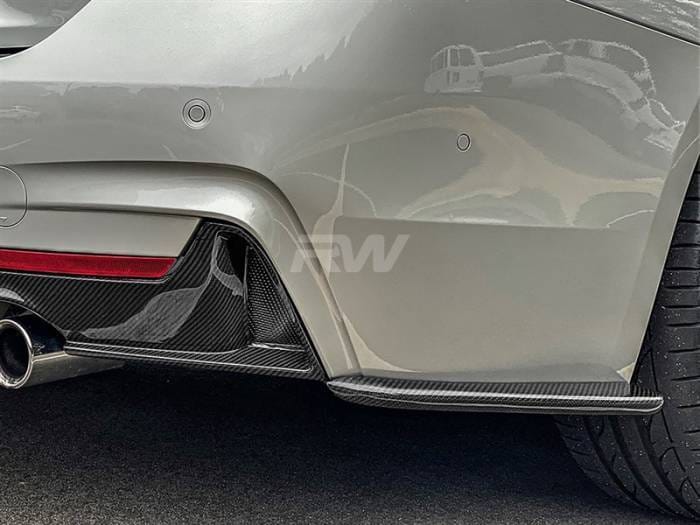 BMW F32 F33 Carbon Fiber Rear Bumper Splitters bmwf32043