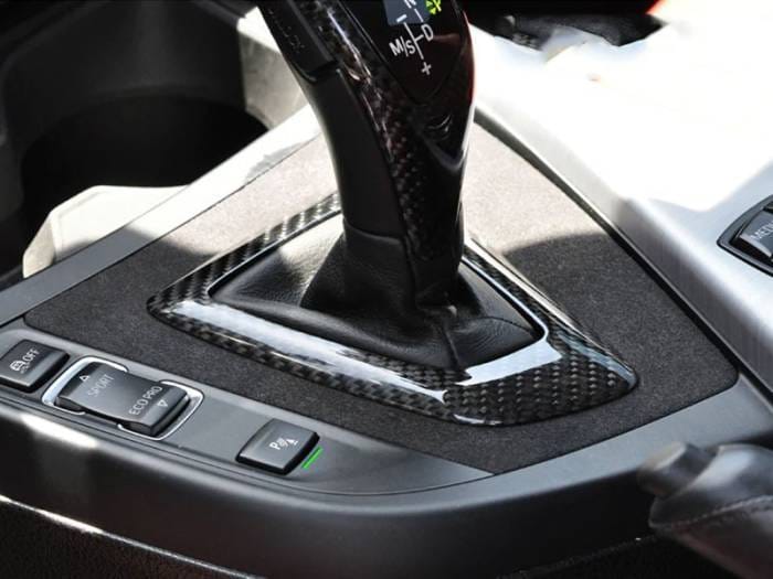 BMW F22 F87 Carbon Fiber Alcantara Shift Console Trim bmwf22018