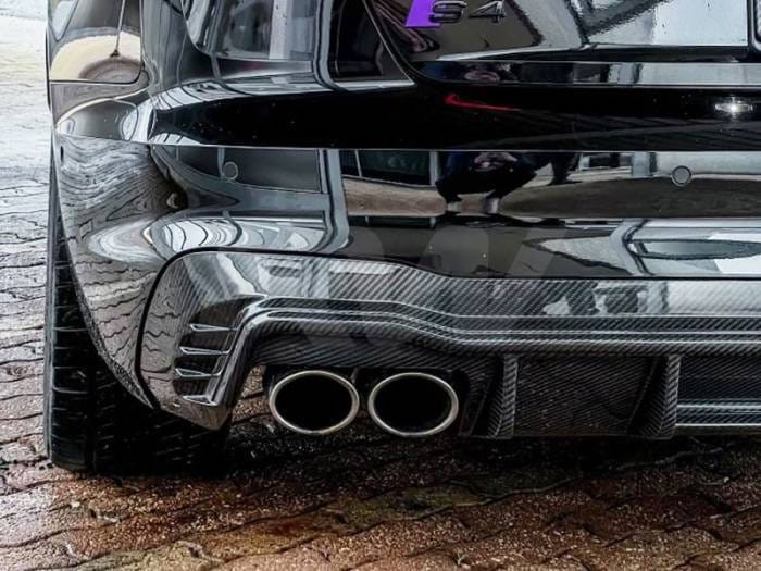 Audi B9 A4 S-Line S4 Carbon Fiber Rear Diffuser audib9a404 thumbnail 2
