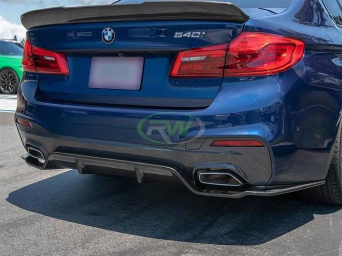 BMW G30 3D Style Carbon Fiber Rear Diffuser bmwg30017