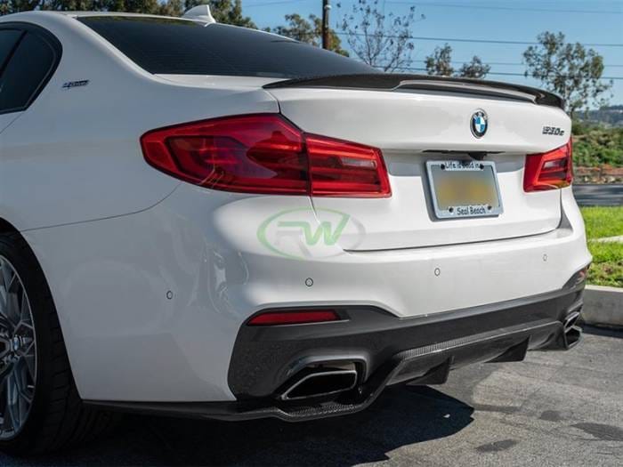 BMW G30 3D Style Carbon Fiber Rear Diffuser bmwg30017 thumbnail 2