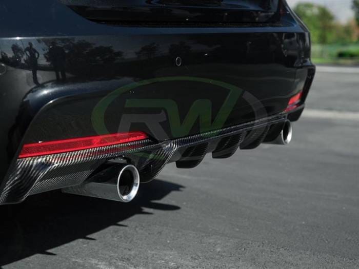 BMW F30/F31 CF Diffuser - Dual Outlet - 335i 340i bmwf30008-2