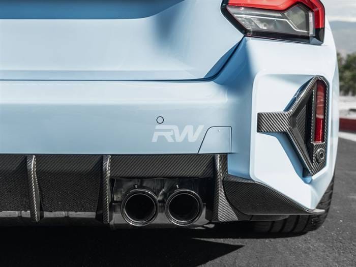 BMW G87 M2 RWS Carbon Fiber 3 Piece Rear Diffuser bmwg8708 thumbnail 3