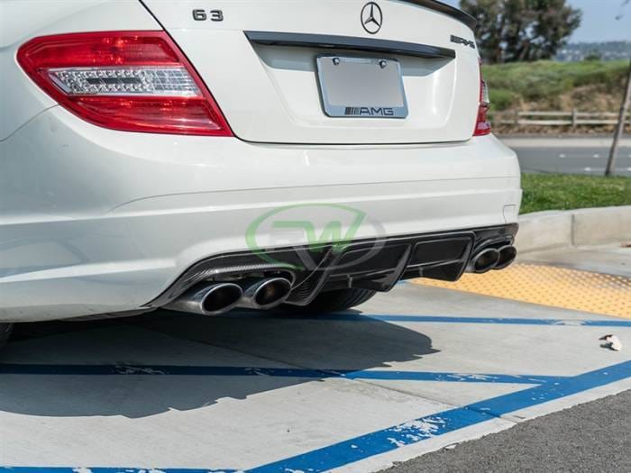 Mercedes W204 C63 Arkym Style Carbon Fiber Diffuser mercw20418 thumbnail 4