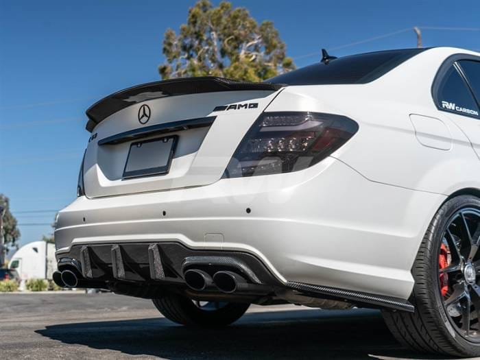 Mercedes C63 AMG Big Fin Carbon Fiber Diffuser mercw20409