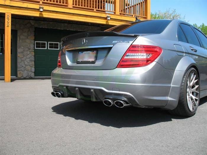 Mercedes C63 AMG Big Fin Carbon Fiber Diffuser mercw20409 thumbnail 2