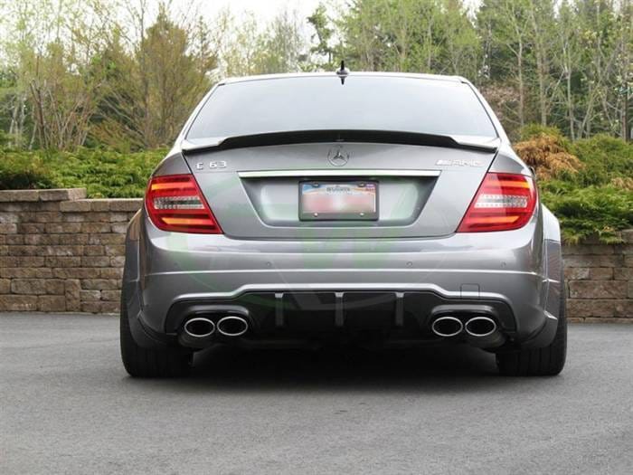 Mercedes C63 AMG Big Fin Carbon Fiber Diffuser mercw20409 thumbnail 3