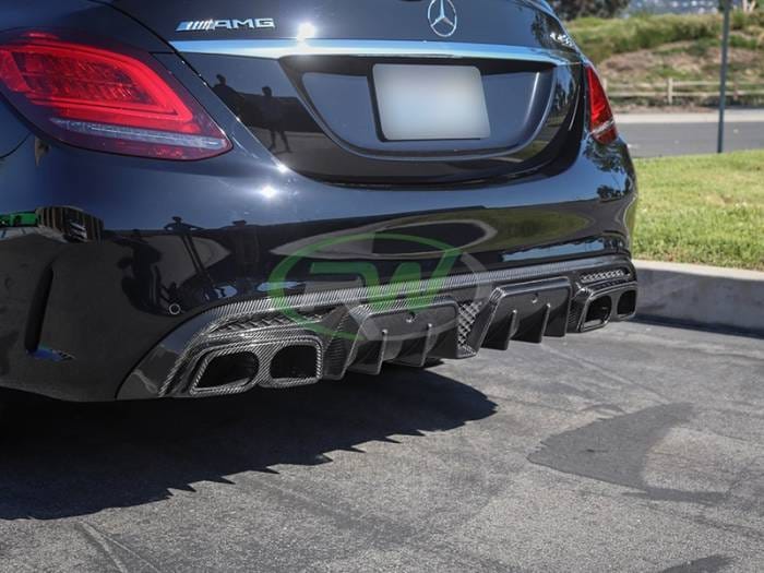 Mercedes W205 BRS Style Carbon Fiber Diffuser mercw20513 thumbnail 2