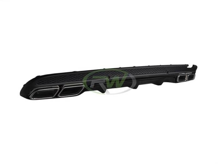 Mercedes C-Class Rear Diffuser Conversion Kit w/ Chrome Tips mercw20532-chrome