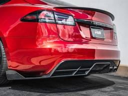 Tesla Model S / Plaid Carbon Fiber Rear Diffuser tesla034