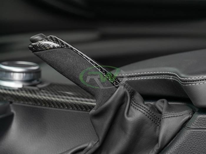 BMW Carbon Fiber Alcantara E-Brake Handle CFebrake2