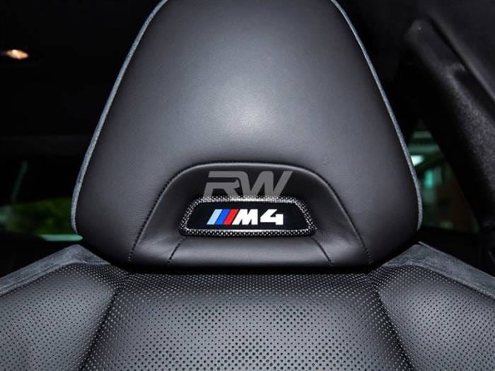 BMW M Carbon Fiber Seat Emblem Cover bmwg87047