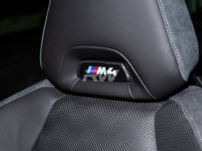 BMW M Carbon Fiber Seat Emblem Cover bmwg87047 thumbnail 2