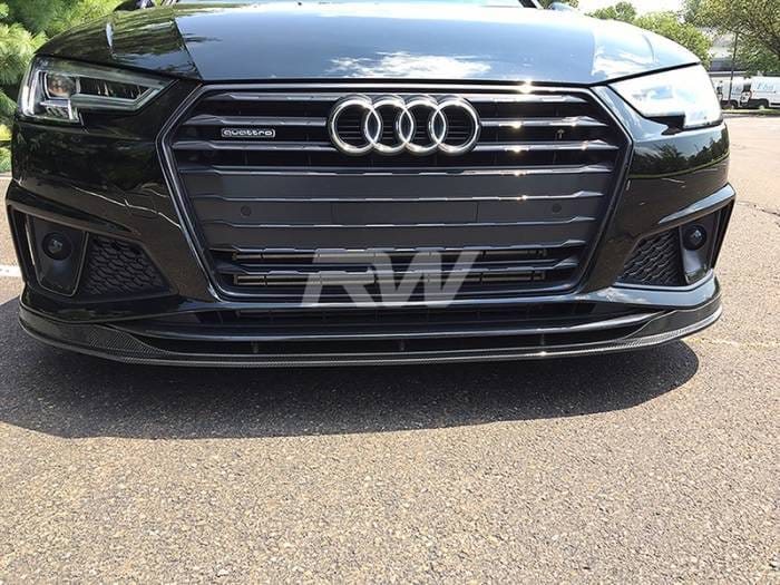 Audi B9 A4 S4 Carbon Fiber Front Lip Spoiler 2019 audis402 thumbnail 3