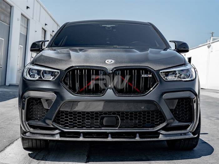 BMW F96 X6M RWS Carbon Fiber Front Lip bmwf9602 thumbnail 2