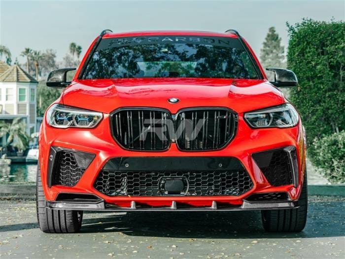 BMW F95 X5M RWS Carbon Fiber Front Lip Spoiler bmwf9502 thumbnail 2