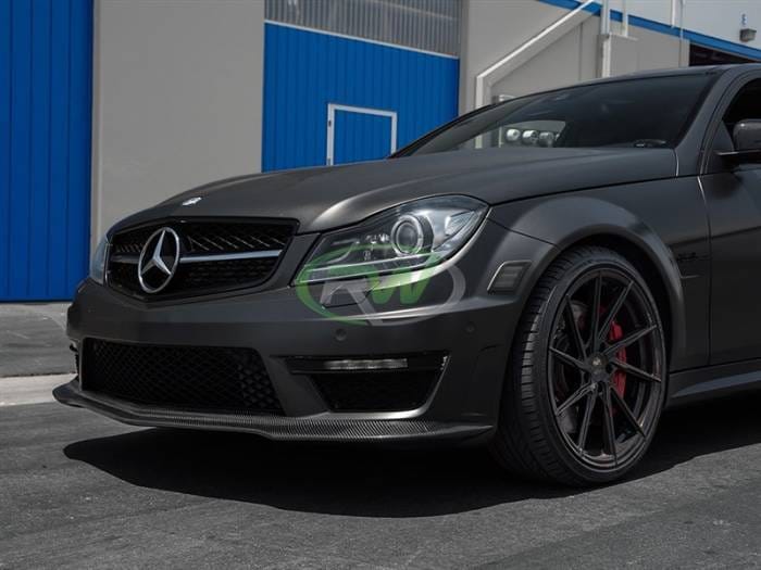 Mercedes C63 Black Series Style Carbon Fiber Front Lip mercw20410 thumbnail 4