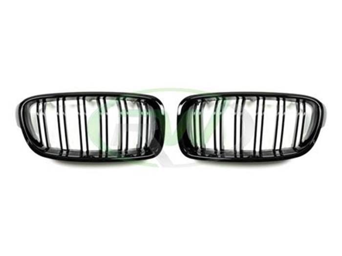 BMW F30 F31 Double Slat Gloss Black Grilles bmwf30028 thumbnail 4