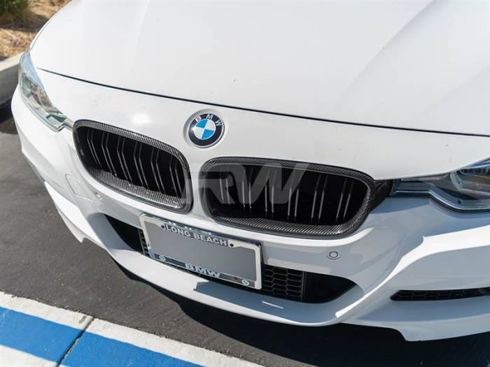 BMW F30/F31 Double Slat Carbon Fiber Grilles bmwf30036 thumbnail 2