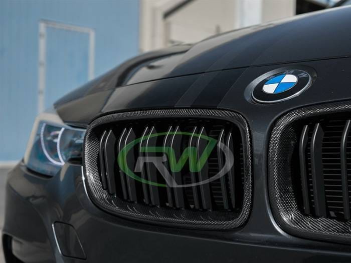 BMW F30/F31 Double Slat Carbon Fiber Grilles bmwf30036 thumbnail 4