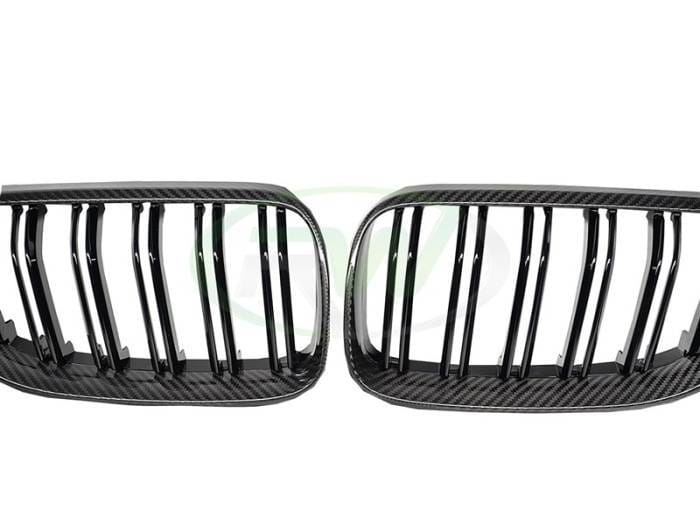 BMW E92 E93 Carbon Fiber Double Slat Grilles bmwe92009 thumbnail 2