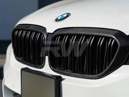 BMW G30 Dual Slat Carbon Fiber Grilles bmwg30021