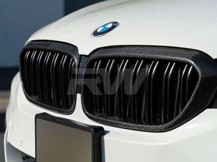 BMW G30 Dual Slat Carbon Fiber Grilles bmwg30021