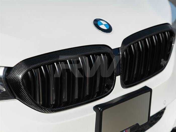 BMW G30 Dual Slat Carbon Fiber Grilles bmwg30021 thumbnail 4