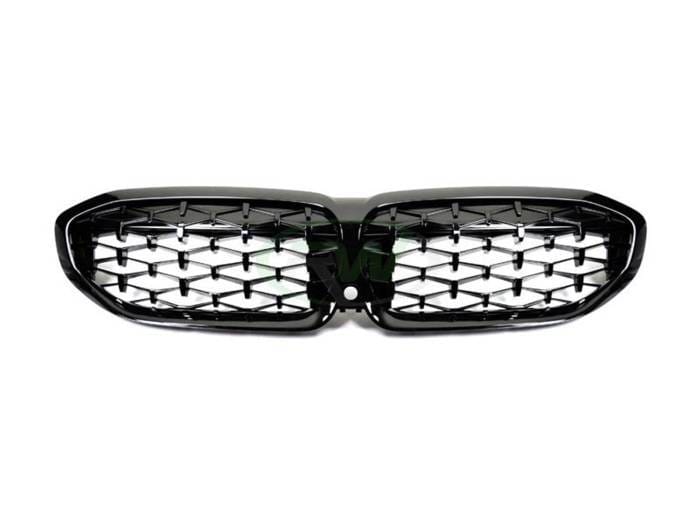 BMW G20 330i M340i Gloss Black Diamond Front Grilles bmwg20006 thumbnail 5