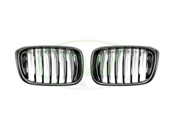 BMW G01 X3 G02 X4 Carbon Fiber Grilles bmwg0104