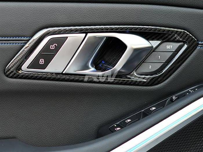 BMW G20 Carbon Fiber Interior Door Handle Trims bmwg20015 thumbnail 2