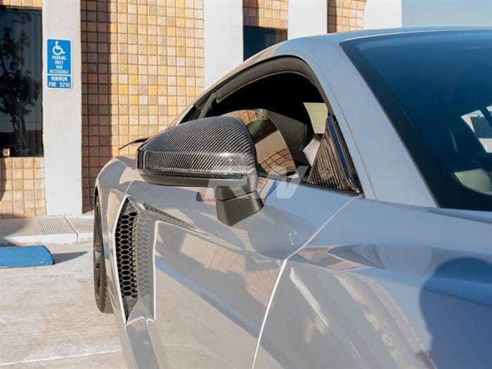 Audi R8 4S Carbon Fiber Mirror Cap Replacements audir805-bsd