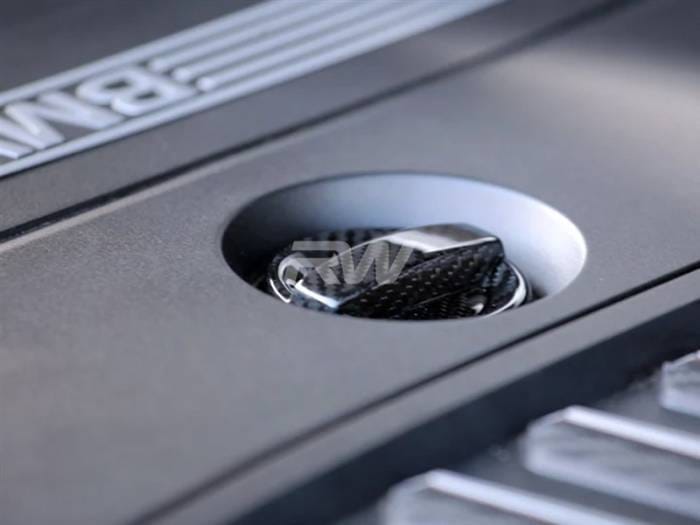 BMW Carbon Fiber Competition Oil Cap Covers bmwg01020 thumbnail 2
