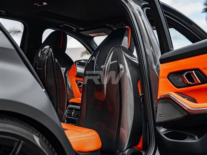 BMW G80 M3 / F93 M8 Carbon Fiber Seat Backs bmwg8008 thumbnail 2