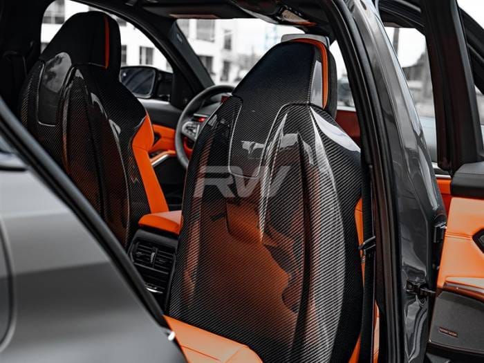 BMW G80 M3 / F93 M8 Carbon Fiber Seat Backs bmwg8008 thumbnail 3