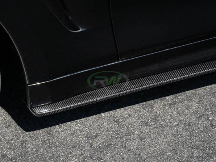 BMW F32 F33 F36 Carbon Fiber Side Skirt Extensions bmwf32015 thumbnail 3