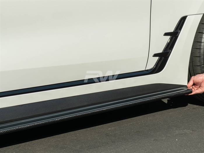 BMW G26 DTM Carbon Fiber Side Skirt Extensions bmwg2607 thumbnail 2