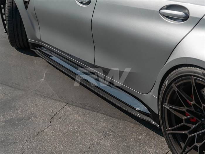 BMW G80 M3 RWS Carbon Fiber Side Skirt Extensions bmwg8005 thumbnail 3