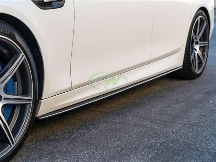 BMW F10 F11 CF Performance Style Side Skirt Extensions bmwf10060