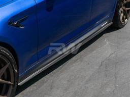 BMW G30 F90 RWS Carbon Fiber Side Skirt Extensions bmwf9015