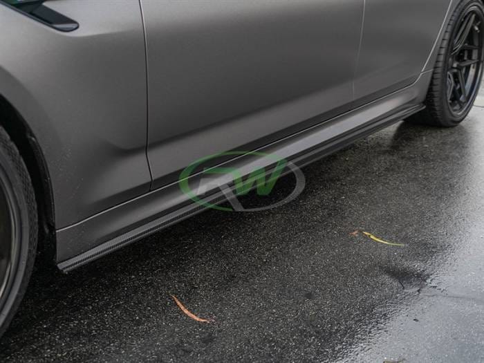BMW G30 F90 RWS Carbon Fiber Side Skirt Extensions bmwf9015 thumbnail 4