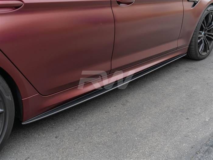 BMW G30 F90 Carbon Fiber Side Skirt Extensions bmwg30004 thumbnail 2