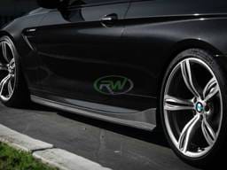 BMW F06 F12 F13 Carbon Fiber Side Skirt Extensions bmwf12015
