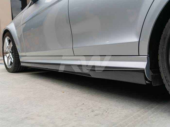 Mercedes W204 C63 DTM CF Side Skirt Extensions Mercw20443