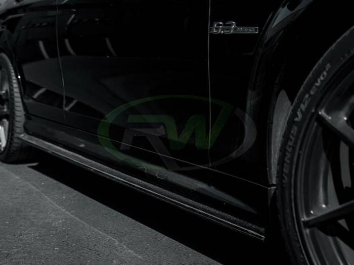 Mercedes W204 C63 Carbon Fiber Side Skirt Extensions mecw20439