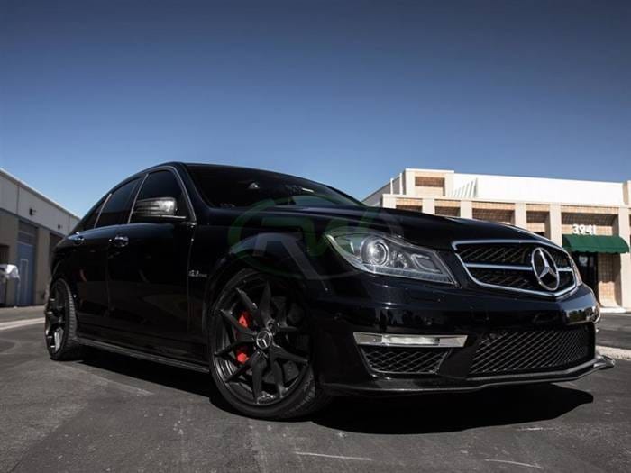 Mercedes W204 C63 Carbon Fiber Side Skirt Extensions mecw20439 thumbnail 2