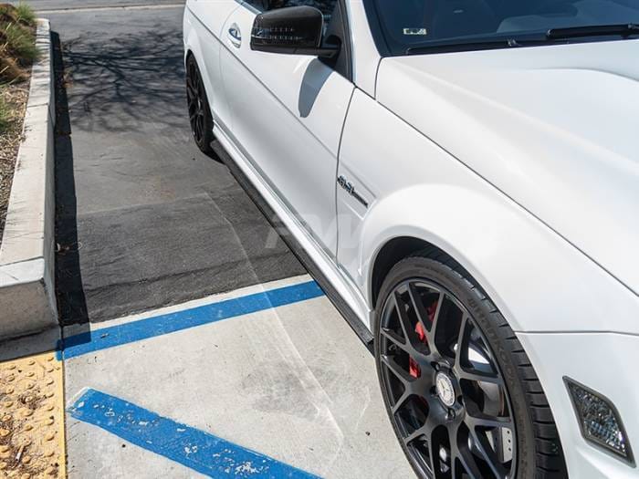 Mercedes W204 C63 Carbon Fiber Side Skirt Extensions mecw20439 thumbnail 3